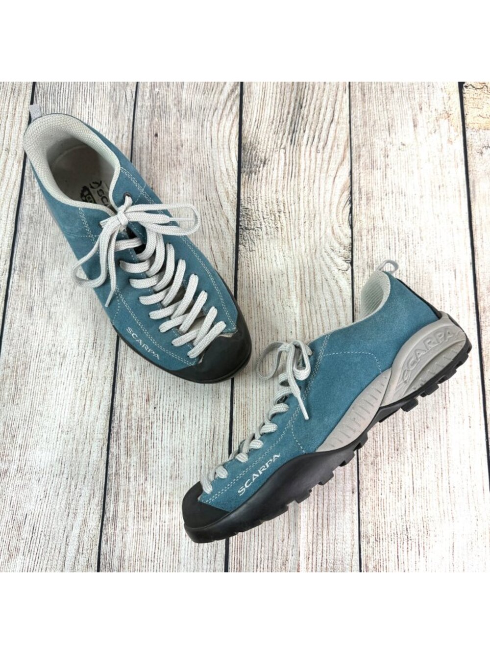 Scarpa Mojito Suede Casual Shoes Hiking Walking Sneakers Vibram Sole Size 8.5
